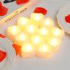 Nueva vela electrónica LED de amor, pequeña lámpara de calle de cera de té, Qixi, propuesta de confesión, decoración romántica para sala de bodas.