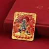 Vendedor recomenda pingente Wuye tridimensional em relevo banhado a ouro pintura Thangka Oito Grandes Protetores amuleto de proteção pessoal