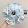 Mermaid plisado perlado de alta calidad con sentido de aro para el pelo de intestino grueso grande, cuerda para el pelo, lazo, accesorios para el pelo de moda, elegante y suave