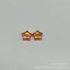 Acrílico Colorido Chapado AB Perforado Estrella Cuenta Pentagrama Acrílico Anillo Colgante Accesorios para Pulsera DIY Mano