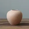 Jarrón Pequeño de Cerámica B&B Hogar Arte Adornos Adornos de Flores Secas Cerámica Cocida sin Esmalte en Blanco Estilo Escandinavo Ins
