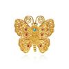 Nuevo broche de mariposa tridimensional estilo palacio vintage incrustado con pequeños diamantes metal animal alta calidad ropa venta caliente transfronteriza