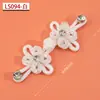 Botões Cheongsam, Botões de Libélula, Botões de Disco de Cristal Pérola Bordados à Mão, Vestido Chinoiserie Saia com Rosto de Cavalo, Botões Decorados à Mão