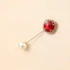 Broche de Cristal, Piedras de Zirconia Coloridas, Varias Formas, Pines Largos, Saco de Traje, Pines para Cuello de Ropa, Pines de Una Palabra
