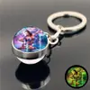 Doze Signos do Zodíaco Pingente de Mochila Chaveiro Aço Inoxidável Metal Capricórnio Peixes Leão Chaveiro do Zodíaco