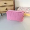 Nova Necessaire de Algodão Acolchoada Estampada, Grande Capacidade, Bolsa de Mão Portátil, Necessaire de Viagem, Bolsa de Armazenamento Multifuncional