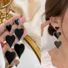 Brincos de Pérola Geométricos com Pino de Prata 925 para Mulheres, Brincos de Franja Modernos, Brincos de Luxo, Brincos Elegantes Retrô Venda por Atacado