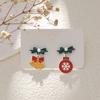Pendientes navideños de diamantes con dibujos animados, transfronterizos europeos y americanos, pendientes asimétricos de alta gama para mujer, decoraciones navideñas