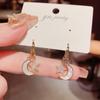 Pendientes de estrella y luna de concha micro incrustada 2021 nuevos pendientes de temperamento sencillos y de personalidad pin de plata s925 pendientes de moda exquisitos