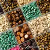 Versátiles Pulseras de Madera Maciza con Cuentas Retro Cuentas Sueltas Material para Collar Pulsera Hecho a Mano Cuentas Espaciadoras Accesorios de Joyería