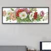 Feliz 99 ponto cruz flor papoula sala de estar série de flores grandes pintura decorativa diy bordado auto-bordado entrega em peça única