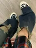 Suministro Directo de Fábrica Jeans Rotos de Mendigo para Hombre Verano Lavado Viejo Micro-Ram Pantalones Skinny Rectos Estilo Americano