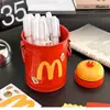 Lindo Contenedor de Plástico para Guardar Bolígrafos, Decoración de Escritorio para Estudiantes, Papelería de Oficina y Brochas de Maquillaje