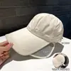 Nuevo Sombrero Visera de Protección Solar de Verano para Mujer, Sombrero de Sol de Ala Ancha que se Puede Atar en una Cola de Caballo Alta, Secado Rápido, Transpirable, con Bordado de Letras