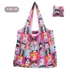 Bolsa de Tote de Compras Floral Grande de 190t en Stock de Gran Venta, Bolsa de Poliéster al por Mayor, Bolsa Plegable, Bolsa de Regalo Promocional