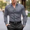 Camisa Hawaiana de Manga Larga con Cuello Rayada Estampada en 3D para Hombre - Venta Caliente de Comercio Exterior 2026 Amazon Temu