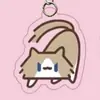 Nuevo llavero de gato emoji lindo estilo ins de salario mensual para estudiantes, colgante de mochila acrílico de dibujos animados suave y adorable
