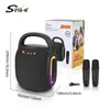 Altavoz Bluetooth SING-E CQS-S572 con reverberación, subwoofer, radio, ranura para tarjeta, adecuado para bailar en la plaza