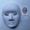 Maquillaje facial con hendidura doce zodiaco máscara blanca pintada a mano al por mayor con cuerda e imagen a color