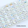 Dongzhou Cristal 6*8 Oval mini tortuga superficie huevo de paloma fondo puntiagudo K9 vidrio diamante decoración de uña material para uña de uso