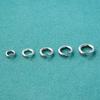 Conector de Anel de Prata de Lei S925 Vintage Anel Aberto Anel Fechado Prata Tailandesa Elo Redondo Liso Fecho de Elo Pulseira Acessórios Prata