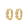 Pendientes Sencillos de Moda de Tres Corazones Sanshi de Yingqi Wish, Pendientes de Circonita Transfronterizos Europeos y Americanos al por Mayor.