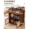 Armario para té, armario de almacenamiento para juego de té, armario de té para oficina, estante, pequeño estante de exhibición antiguo, armario de té, mueble lateral para mesa de té