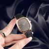 Reloj cuadrado pequeño y sencillo con diseño de temperamento moderno y disco que combina con todo, reloj de mujer para uso diario, reloj de cuarzo con cinturón.