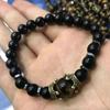 Pulseira de Moda Transfronteiriça Europeia e Americana Explosão Amazon Liga Coroa Pedra Natural Olho de Tigre Contas Pulseira Masculina
