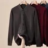 Suéter de Lana Peinada 100% Hengyuanxiang Camisa para Hombre Engrosada Nuevo Invierno 2025 Cárdigan de Punto para Hombre