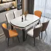 Mesa y Sillas de Comedor de Lujo Minimalistas Modernas, Mesa de Comedor Plegable y Extensible para Uso Doméstico, Convertible a Mesa Redonda para Apartamentos Pequeños