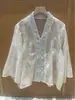 Camisa de lino de seda helada estilo chino nuevo, protección solar, estilo nacional, exquisita, estilo vacacional, corte holgado, elegante para mujer, nuevo top de verano