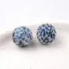 Terciopelo Estampado Leopardo Piel Blanca Perforada Cuentas Redondas Acrílico Joyería DIY Cordón de Zapato Bolso Colgante Cadena de Teléfono Móvil Accesorios Material