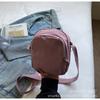 Nuevo Bolso Cuadrado Pequeño de Color Sólido 205 Nuevo Bolso de Lona Lavada Estilo Japonés de Un Hombro para Teléfono Bolso Cruzado Versátil Casual para Mujer