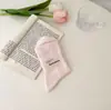 Calcetines Rosas para Mujer, Calcetines de Algodón Finos de Media Pantorrilla para Primavera y Otoño, Estilo Ins de Moda, Lindos Calcetines Largos Blancos de Arcoíris Estilo Celebridad de Internet Japonesa