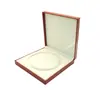Caja Octagonal Cuadrada con Patrón de Cuero Rojo, Caja de Almacenamiento de Collares Moderna y Sencilla, Empaque de Joyería con Tapa abatible, Caja de Joyería de Alta Gama
