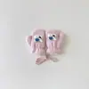 Luvas Infantis Coreanas Qiunan 2026 Novo Estilo de Inverno Design de Cachorro da Moda para Meninos e Meninas com Cordão no Pescoço Luvas de Bebê