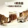 Bebedouro de água para gatos e comedouro automático para gatos mais vendidos em todo o mundo, bebedouro integrado com fluxo de água circulante para gatos