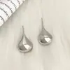 Pendientes Brillantes con Forma de Gota Estilo Europeo y Americano Transfronterizos, Pendientes Sencillos de Nicho, Accesorios para Orejas Minimalistas de Moda de Gama Alta, Metal de Moda al por Mayor