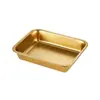 Placa Cuadrada de Acero Inoxidable 304 Lavabo Cuadrado Fondo Plano Engrosado Plato para Snacks Estilo Coreano Plato para Barbacoa Lavabo para Guarniciones Lavabo para Comida Rápida