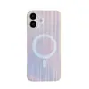 Capa Magnética para Celular Aurora que Muda de Cor Adequada para Apple 17Promax Gradiente 16 Tendência 15 Estilosa 14/13/12