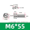Aço inoxidável 304 DIN912 Cabeça de copo arruela de mola hexagonal parafuso de máquina de combinação dupla cabeça cilíndrica recartilhada M3M8