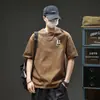 Camiseta de Manga Corta para Hombre 2025 Verano Nueva Tendencia Versátil Casual Moda Marca Ropa de Hombre Blanco Negro