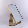 Loja de Joias Espelho Giratório de Balcão Dourado Loja de Mesa Plano Prata Dourado Espelho Dupla Face Metal Mesa Espelho de Maquiagem