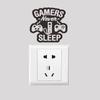 KG242 pegatinas para interruptor de mando de juego GAMERS SLEEP pegatinas gratis decoración de pared para el hogar pegatinas de pared autoadhesivas