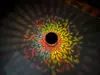 Lámpara de Pared para Jardín de Villa con Mandala Solar de Hierro Forjado Impermeable Decoración de Atmósfera Lámpara para Césped