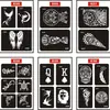 Pequeno modelo de tatuagem spray pintura semi-permanente coreano tatuagem oca modelo de tatuagem de suco de ervas tatuagem temporária tatuagem tatuagem