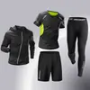 Roupa de Ginástica Secagem Rápida Transfronteiriça Conjunto Masculino Calça Legging Esportiva Peça Única Corrida Respirável Alta Elasticidade Treinamento de Basquete