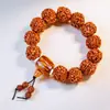 Contas de Oração Vajra Bodhi Estilo Xizang Sementes Naturais de Bodhi Pulseira de Contas de Oração Budista Venda por Atacado para Atrações Turísticas