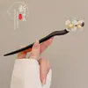 Nuevo pasador de ébano negro estilo chino, palillo para el pelo de alta gama para recogidos en la parte posterior de la cabeza, accesorio para el cabello de mujer, accesorio para vestido tradicional chino